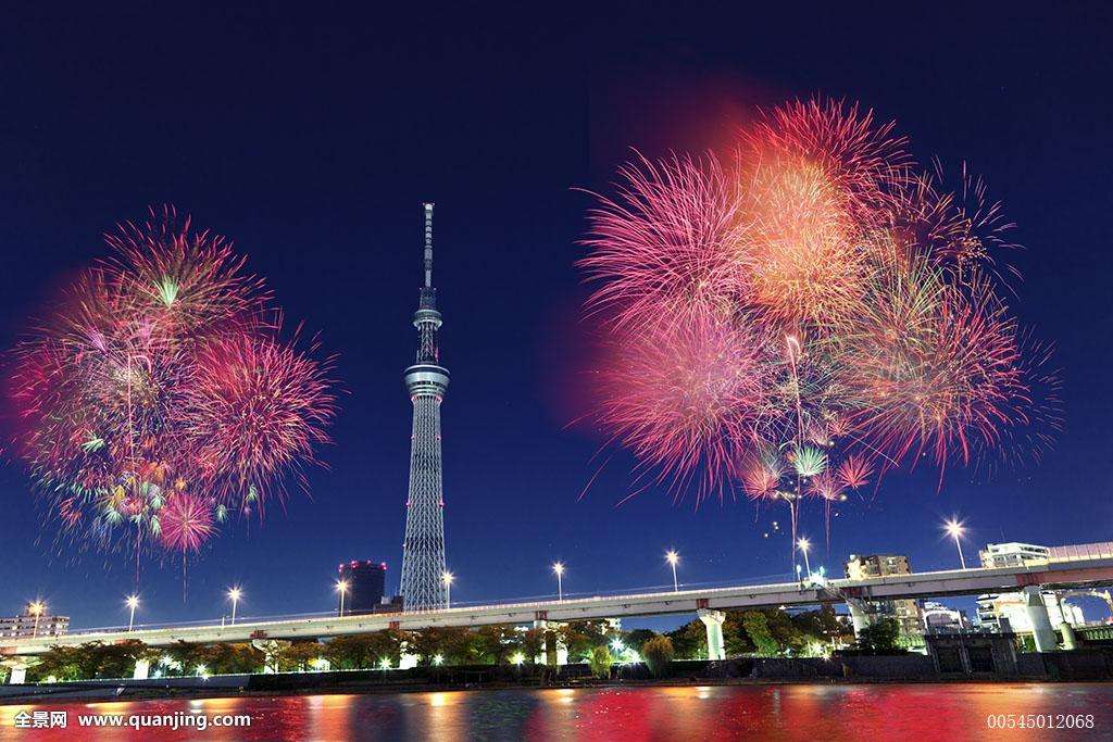 Fireworks in Tokyo, Japan